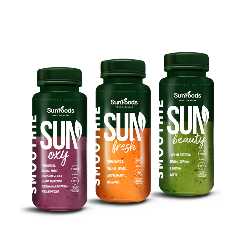 Zestaw 18x SMOOTHIE SunBeauty SunFresh SunOxy MIX SMAKÓW